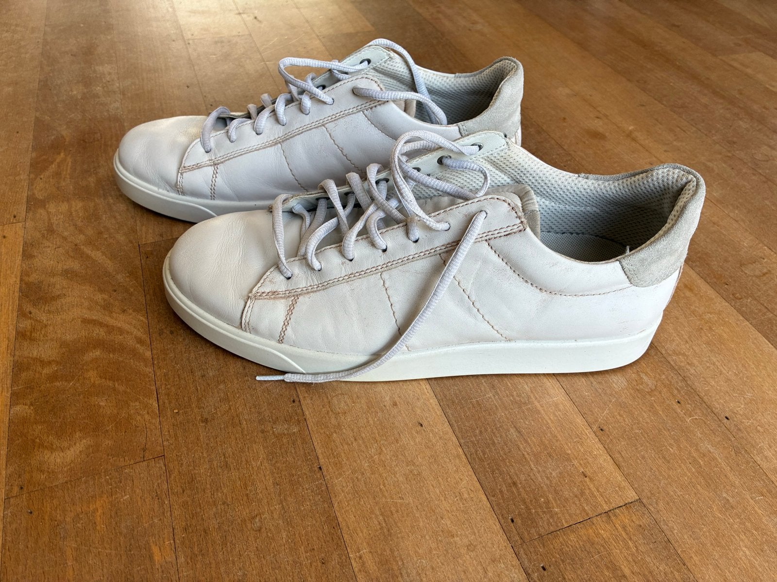 Witte Ecco sneakers - Maat 43, Ophalen of Verzenden, Gedragen, Wit, Sneakers of Gympen