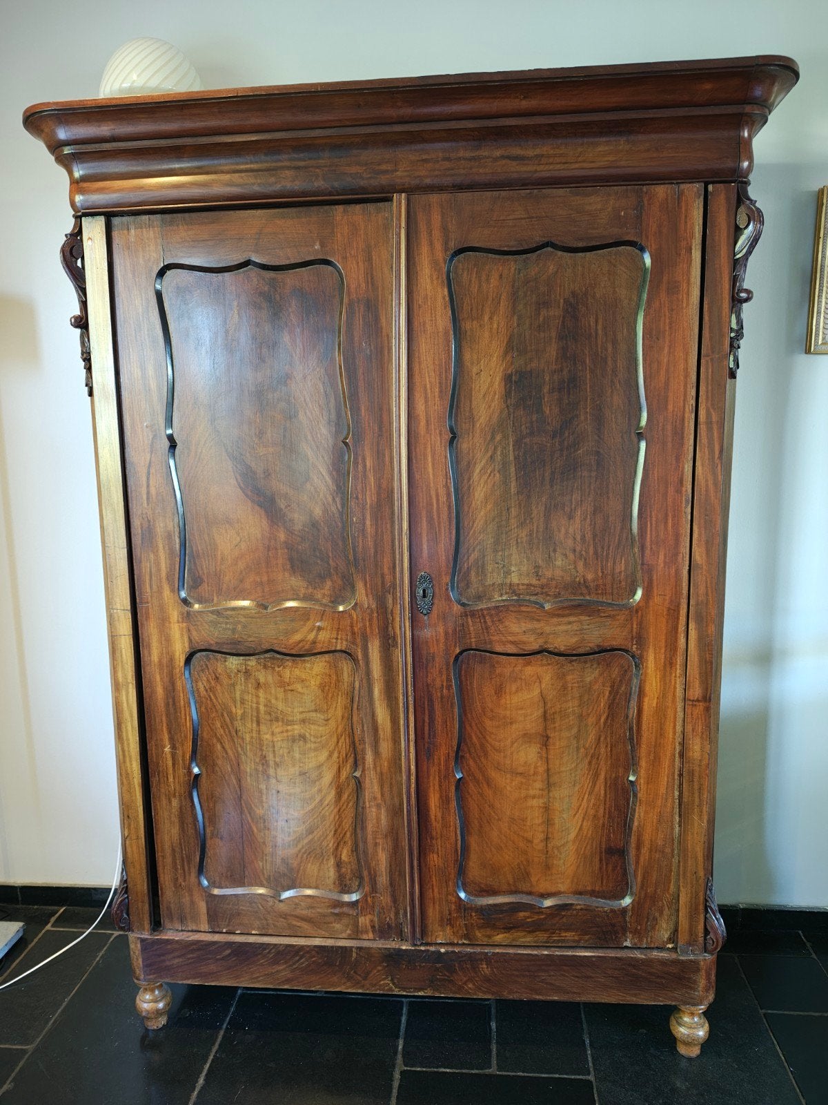 Antieke mahoniehouten biedemeier kast