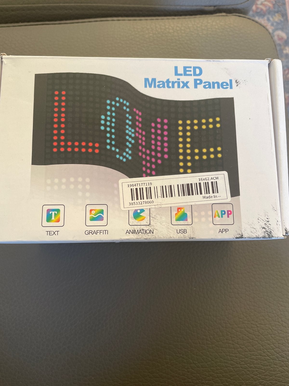 LED Matrix Paneel - Programmeerbaar Display, Huis en Inrichting, Overige merken, Kunststof, Meerkleurig, USB-aansluiting