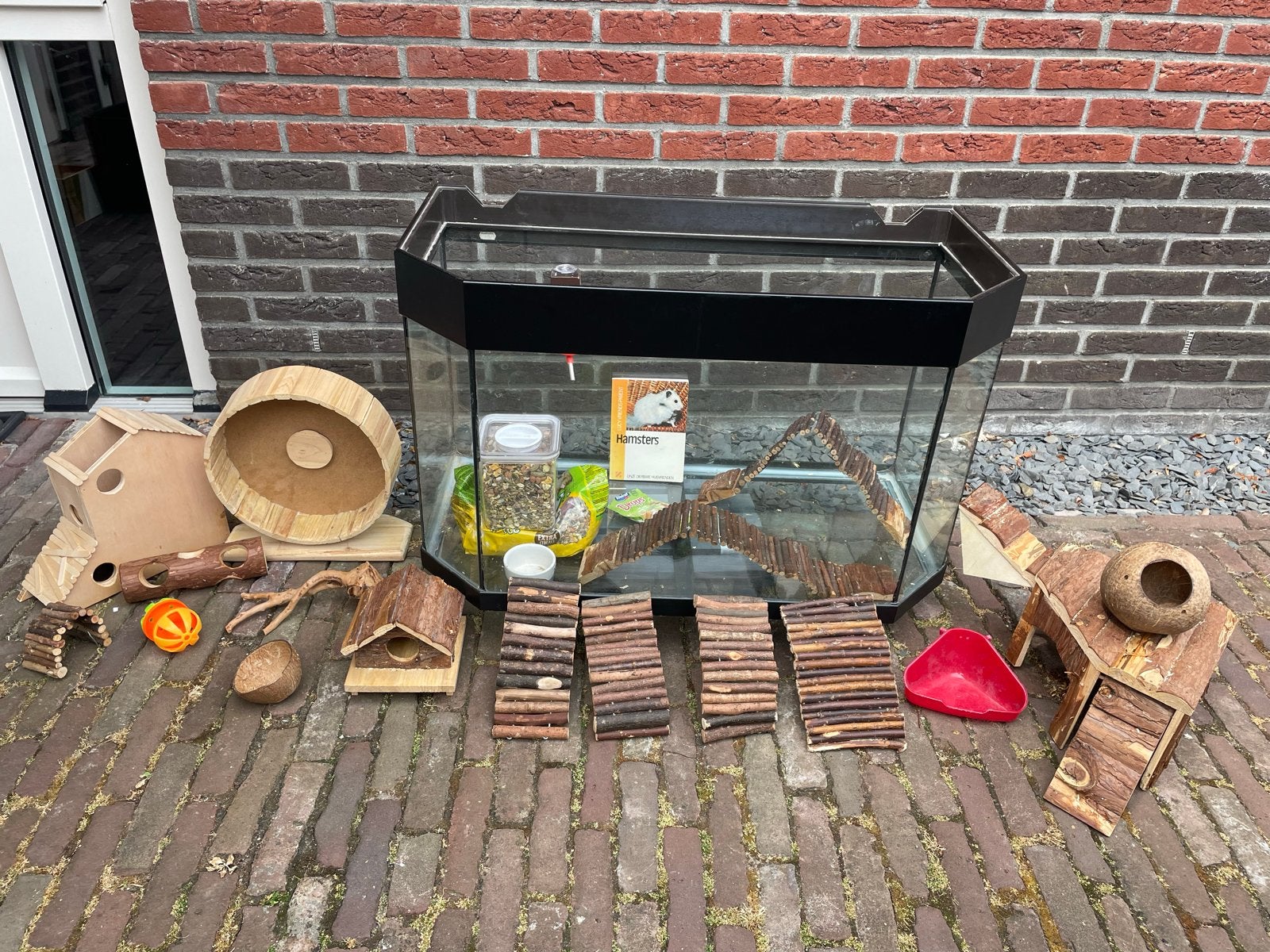Compleet hamster hol van glas 20 delig!!!!, Minder dan 60 cm, Ophalen of Verzenden, Muis, Hok