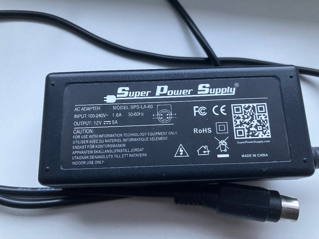 adapter 12V 5A 60W 4 pin mini DIN synology, Ophalen of Verzenden, Zo goed als nieuw