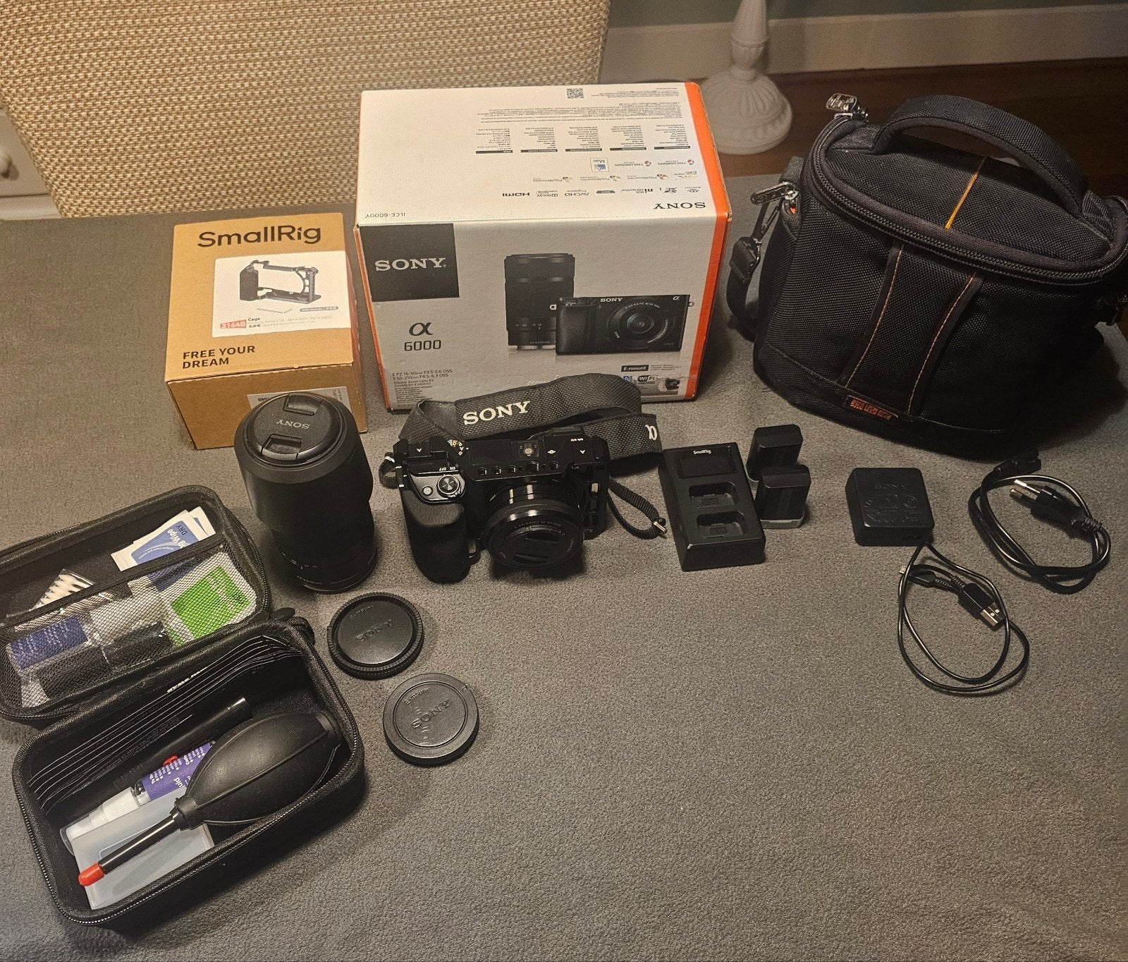 Sony A6000 complete set – 2 lenzen, 6.729 klik & accessoires, Ophalen, Overige soorten, Minder dan 8x, Zo goed als nieuw