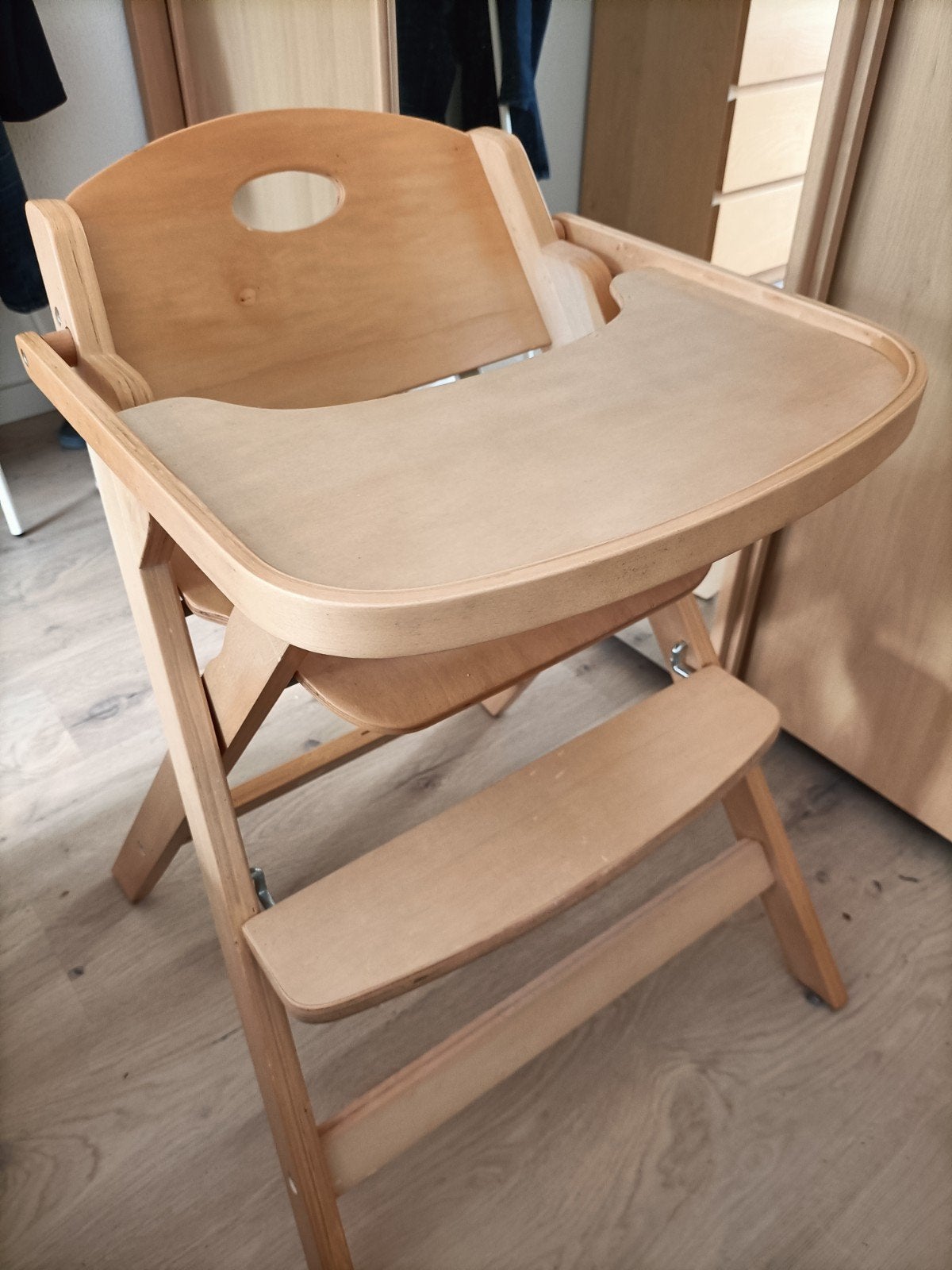 Opklapbare houten kinderstoel - Roba Fold Up, Kinderen en Baby's, Ophalen, Zo goed als nieuw, Inklapstoel, Gordel(s)