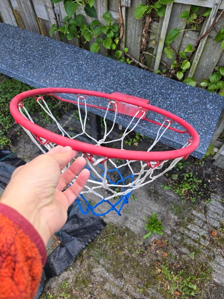 Dunlop basketbalring met net, Ophalen, Gebruikt, Ring, Bord of Paal