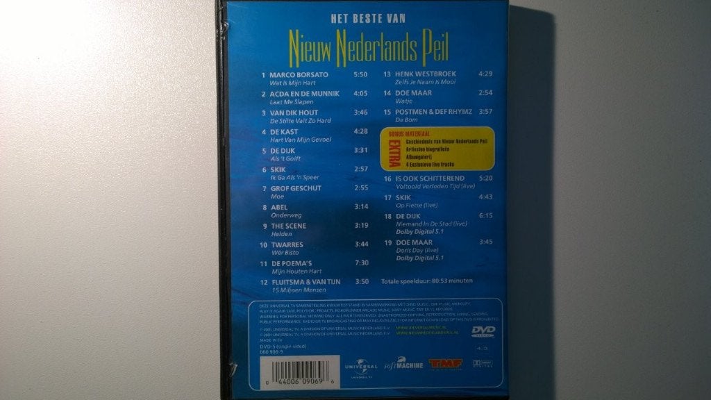 Het Beste Van Nieuw Nederlands Peil (DVD), Alle leeftijden, Ophalen of Verzenden, Zo goed als nieuw, Muziekvideo's
