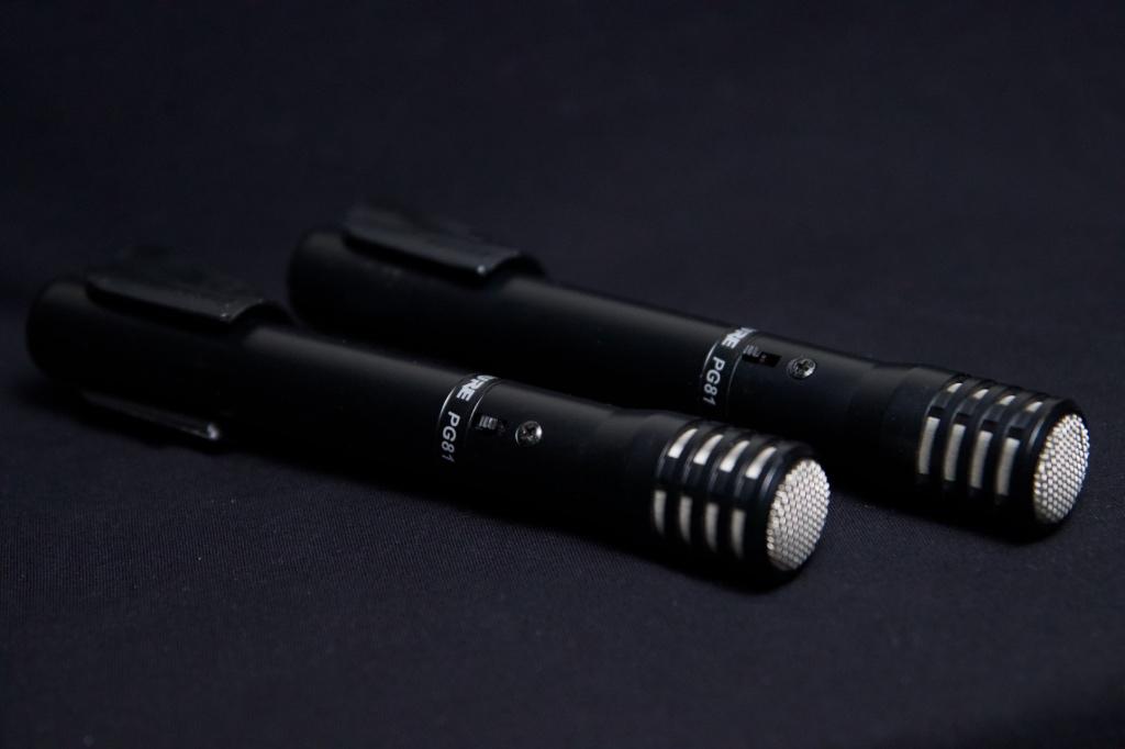 Shure PG81 Set (2x) – Good condition, Muziek en Instrumenten, Microfoons, Gebruikt, Instrumentmicrofoon, Ophalen of Verzenden