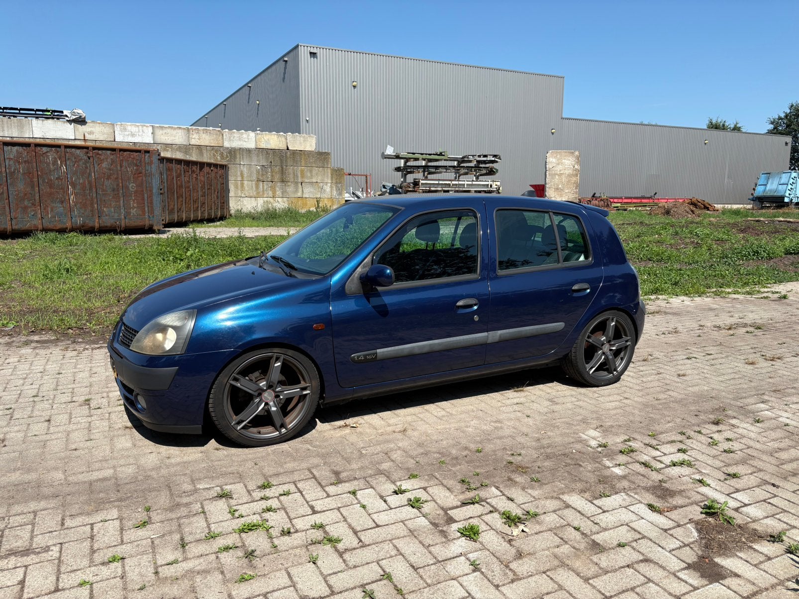 Renault Clio 1.4 16V 5DR 2002 Trekhaak Blauw, Voorwielaandrijving, 40 €/maand, Blauw, Origineel Nederlands