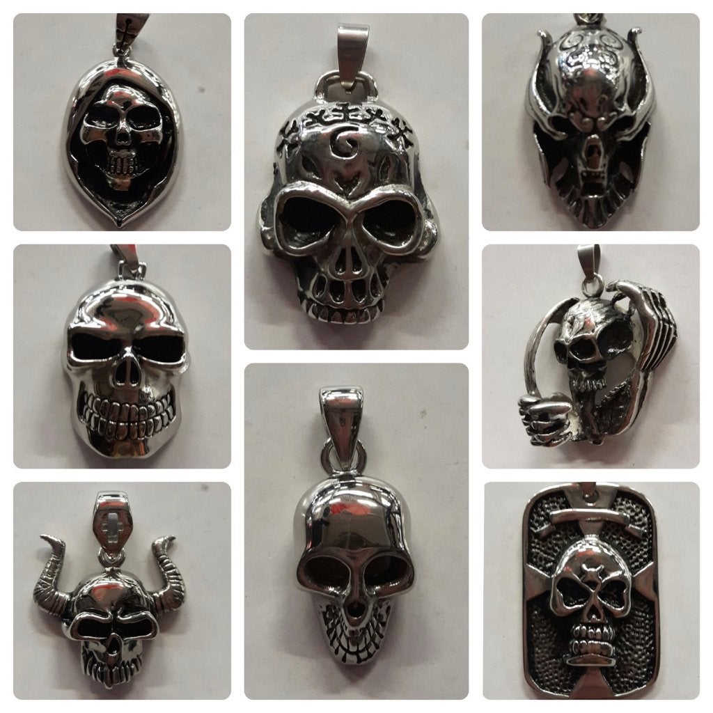 Ketting hanger, stainless steel, skulls, hangers, Overige materialen, Overige voorstellingen, Nieuw, Ophalen of Verzenden