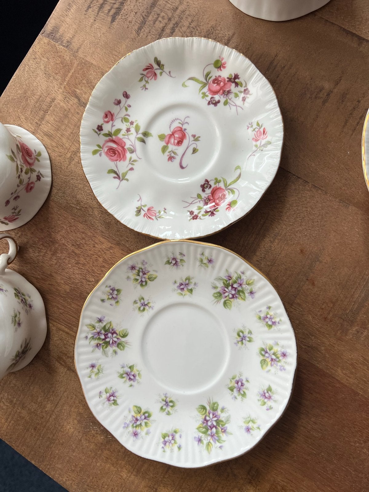 Set van 4 Royal Albert en andere vintage kop en schotels, Ophalen