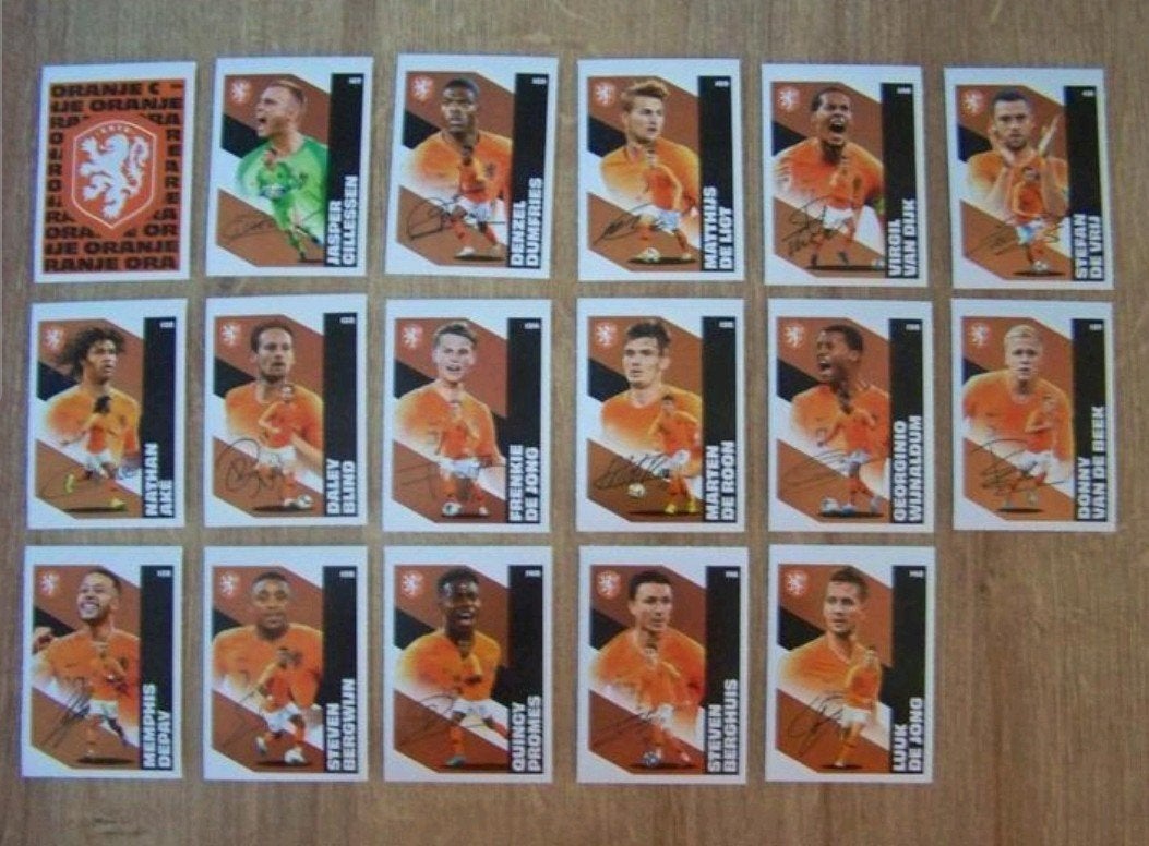 Complete set voetbalplaatjes Nederlands Elftal 2020-2021, Ophalen, Nieuw, Poster, Plaatje of Sticker