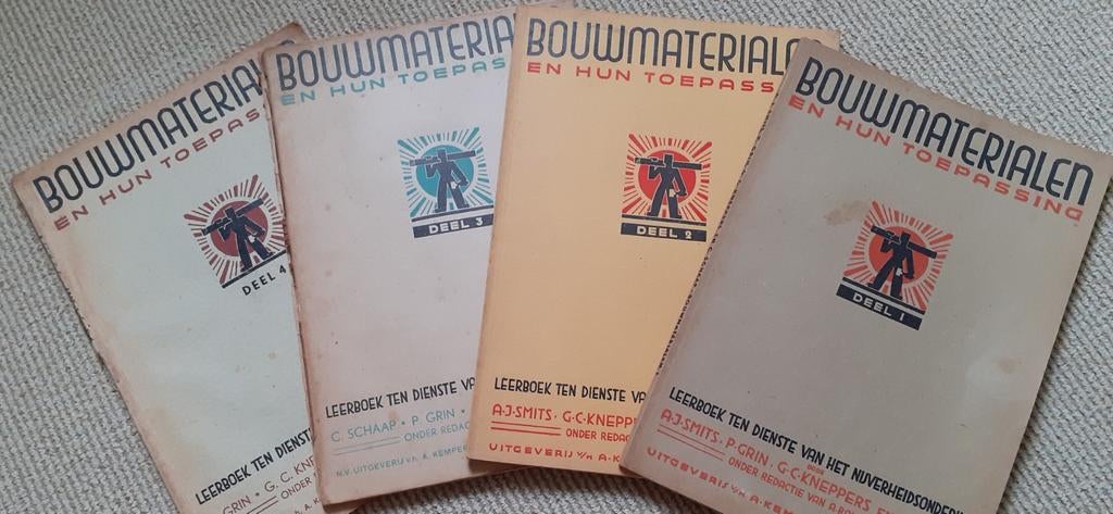 Bouwmaterialen en hun toepassing - Complete set (4 delen), Gelezen, A.J. Smits, G.C. Kneppers e.a., Ophalen of Verzenden, MBO