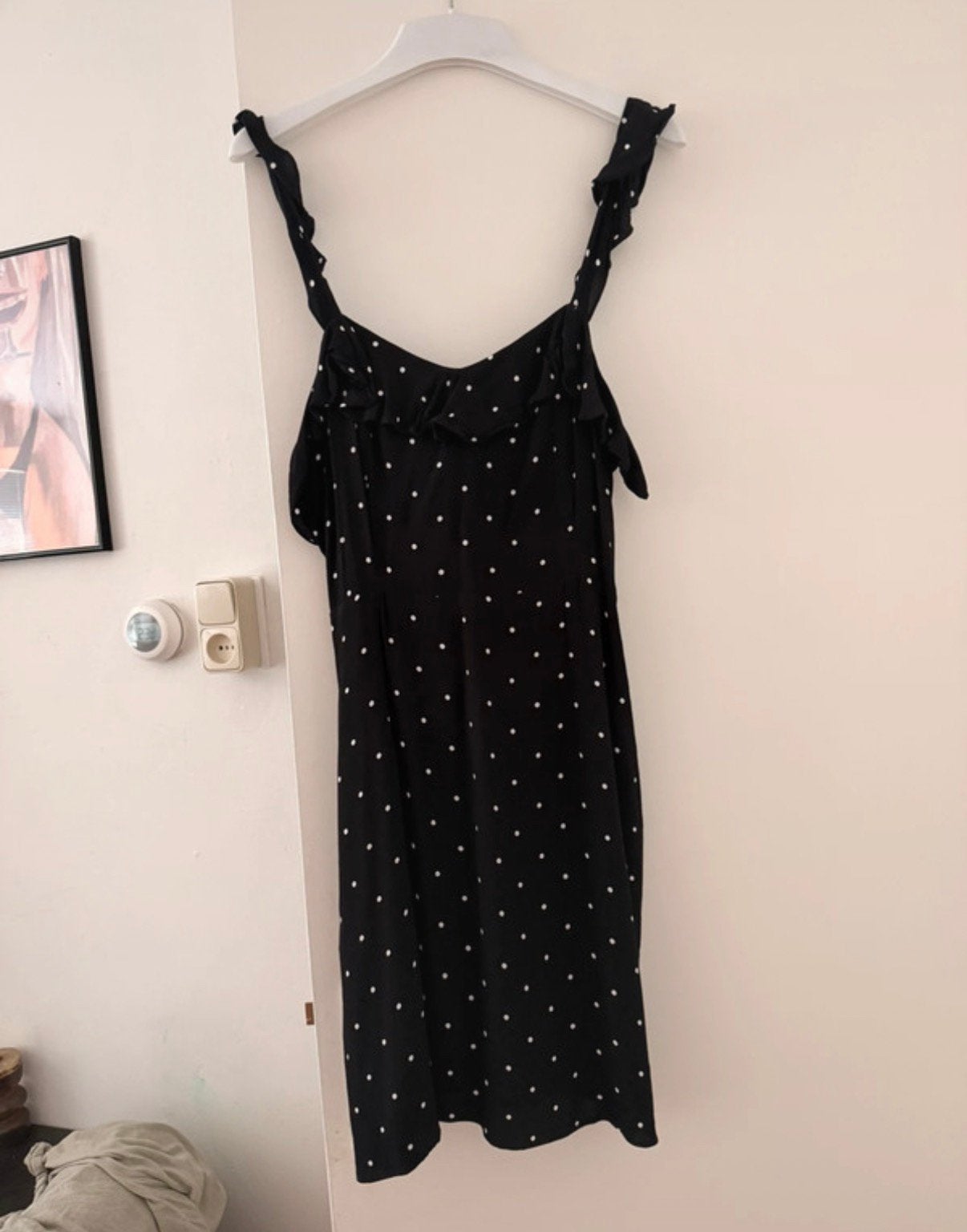 Stipjes zomerjurk, Kleding | Dames, Jurken, Maat 38/40 (M), Verzenden, Zwart, Zo goed als nieuw