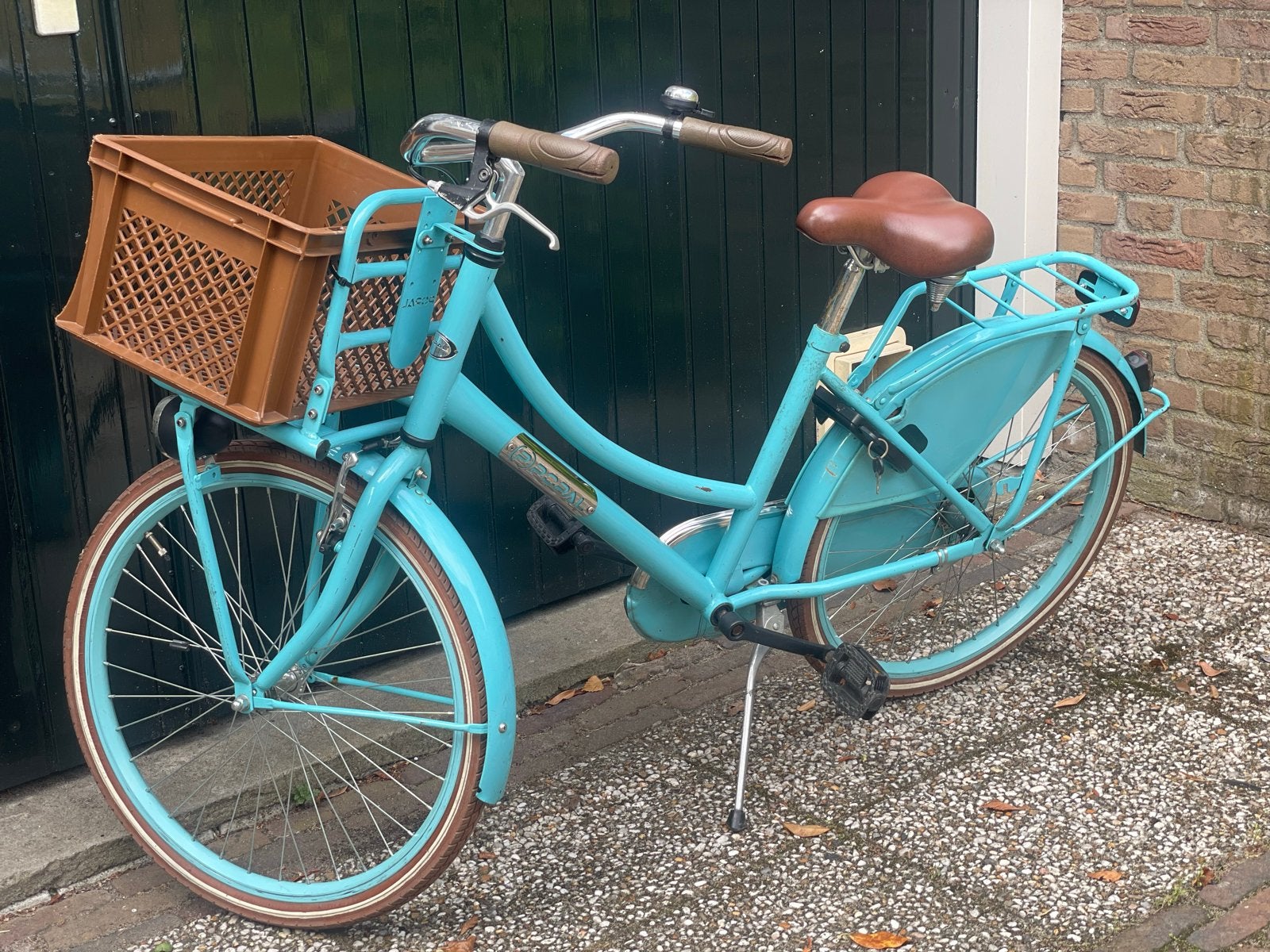 Popal Meidenfiets Opoefiets Blauw Zeeblauw Turquoise 24inch, Ophalen, Terugtraprem, Handrem, Gebruikt