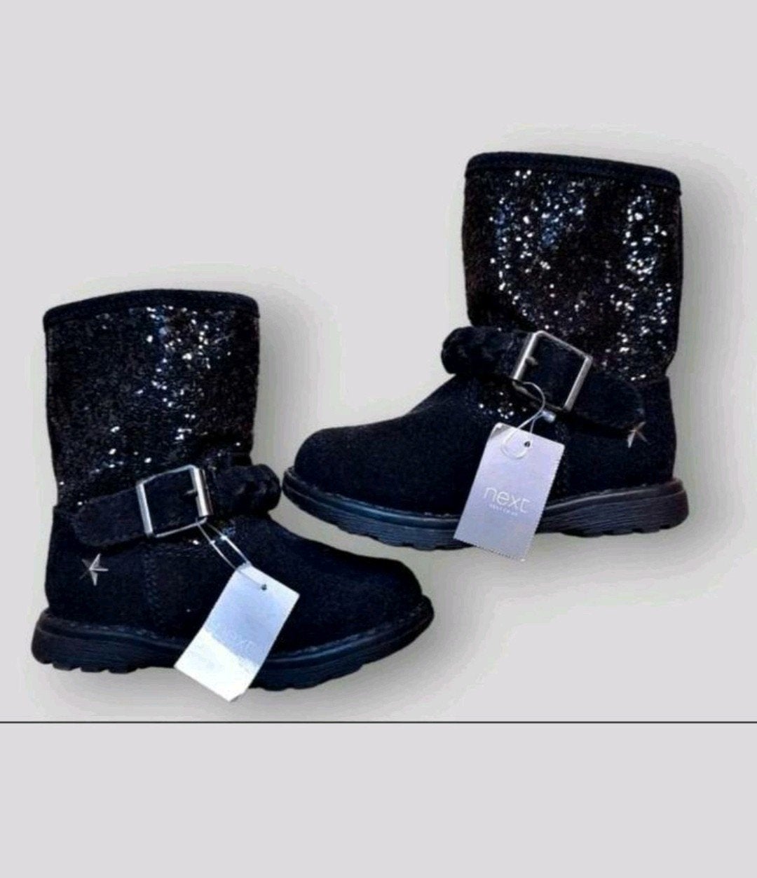 Nieuwe zwarte glitter laarsjes maat 20,5, Ophalen, Nieuw, Meisje, Laarzen