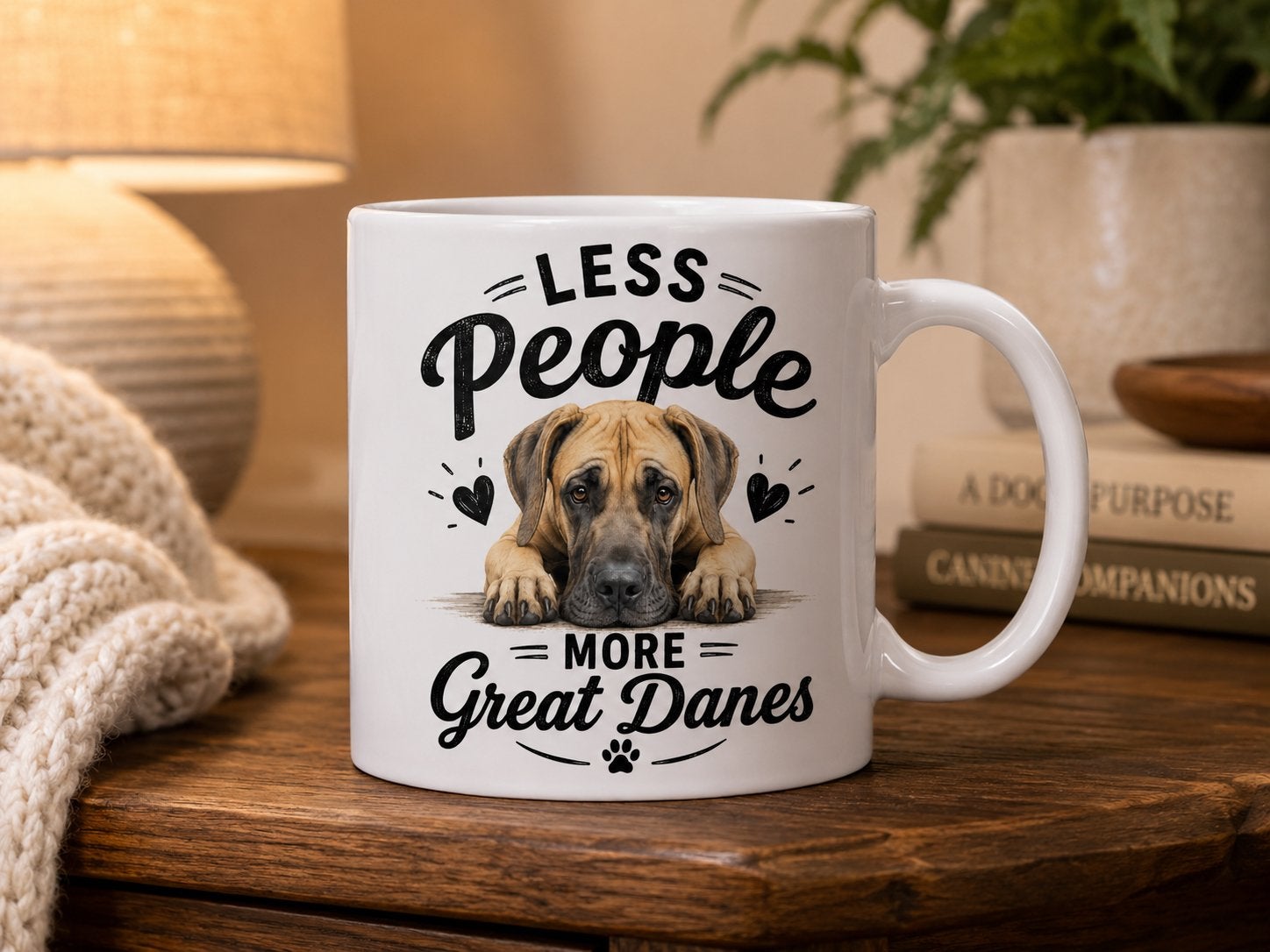 Less People, More Great Danes - Duitse Dog Mok, Ophalen of Verzenden, Nieuw