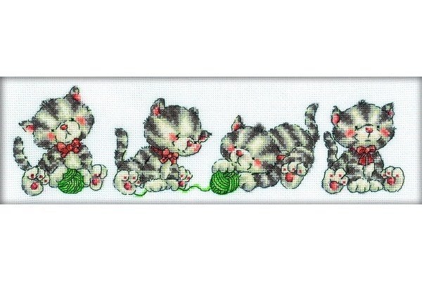 Borduurpakket Playing kittens M160, Geen, Geen, Nieuw, Ophalen of Verzenden
