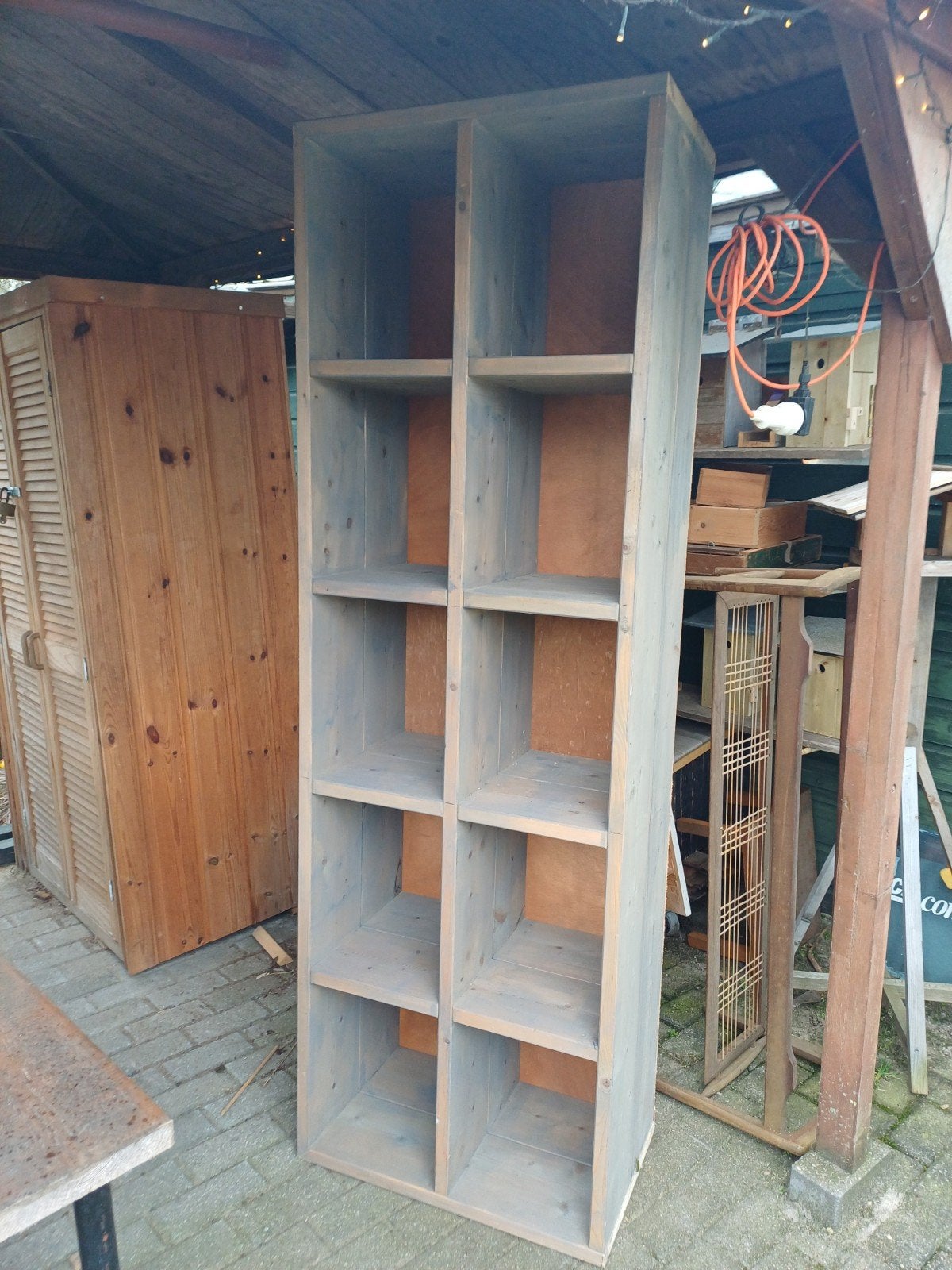 Steigerhouten vakkenkast - robuust en stijlvol, Huis en Inrichting, Ophalen, Gebruikt, 200 cm of meer, 50 tot 100 cm