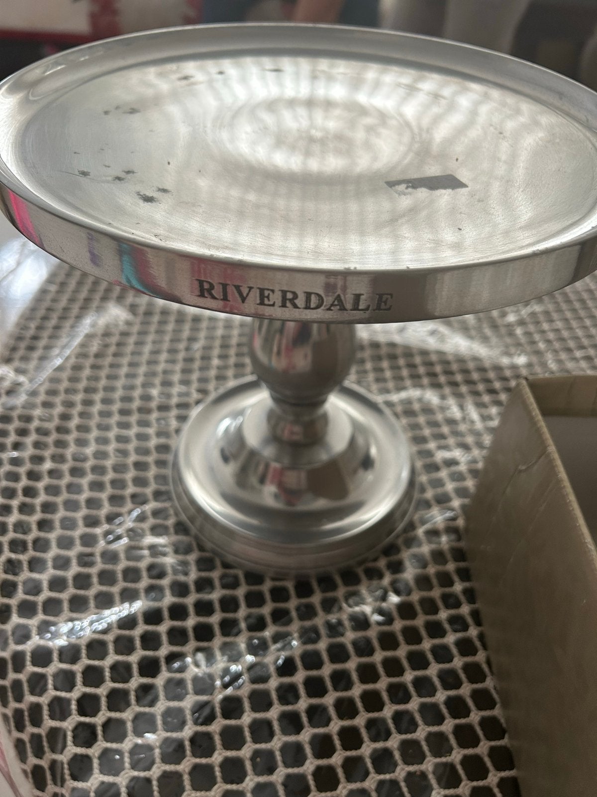 Riverdale Kandelaar Zilverkleurig Metaal, Riverdale, Gebruikt, Ophalen of Verzenden, Metaal