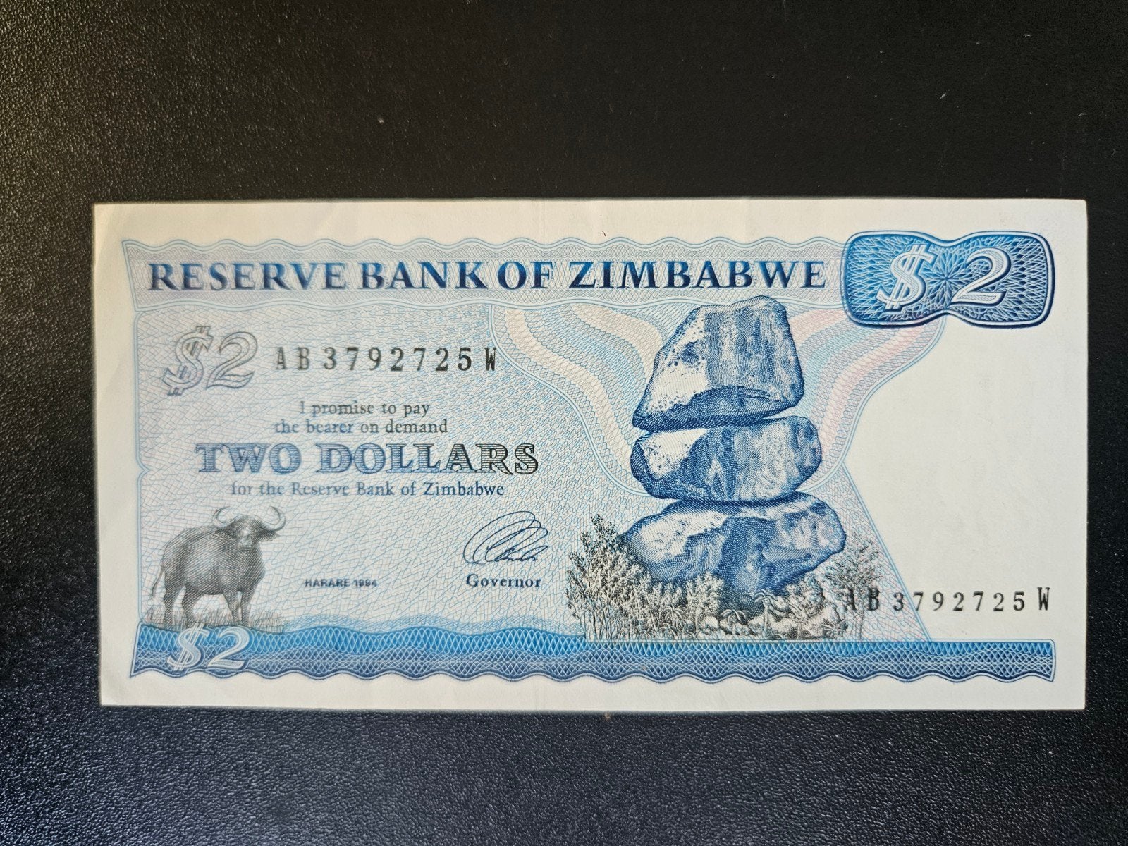 Zimbabwe pick 1d 1994 zf watermerk type B, Ophalen of Verzenden, Zimbabwe, Los biljet