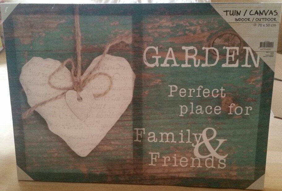 tuin/wanddecoratie canvas schilderij 70 x 50 NIEUW, Tuin en Terras, Ophalen, Nieuw