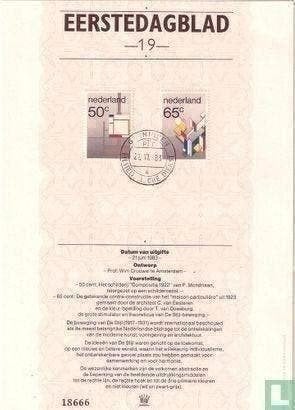 Eerstedagblad 19 - De Stijl 1983, Postzegels en Munten, Postzegels | Nederland, Ophalen of Verzenden
