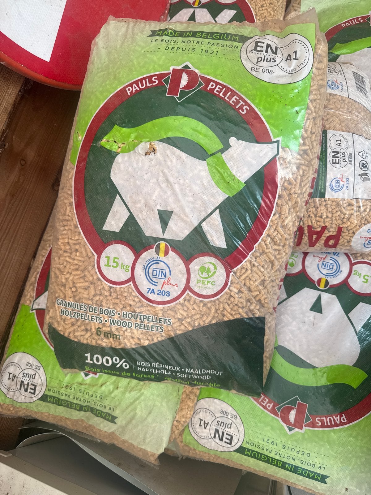 Pauls Pellets Houtpellets 15 kg - EN plus A1 kwaliteit, Minder dan 3 m³, Ophalen, Overige houtsoorten, Blokken