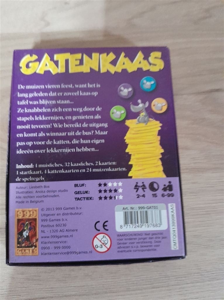 Gatenkaas - 999 games - s3271, Verzenden, Zo goed als nieuw