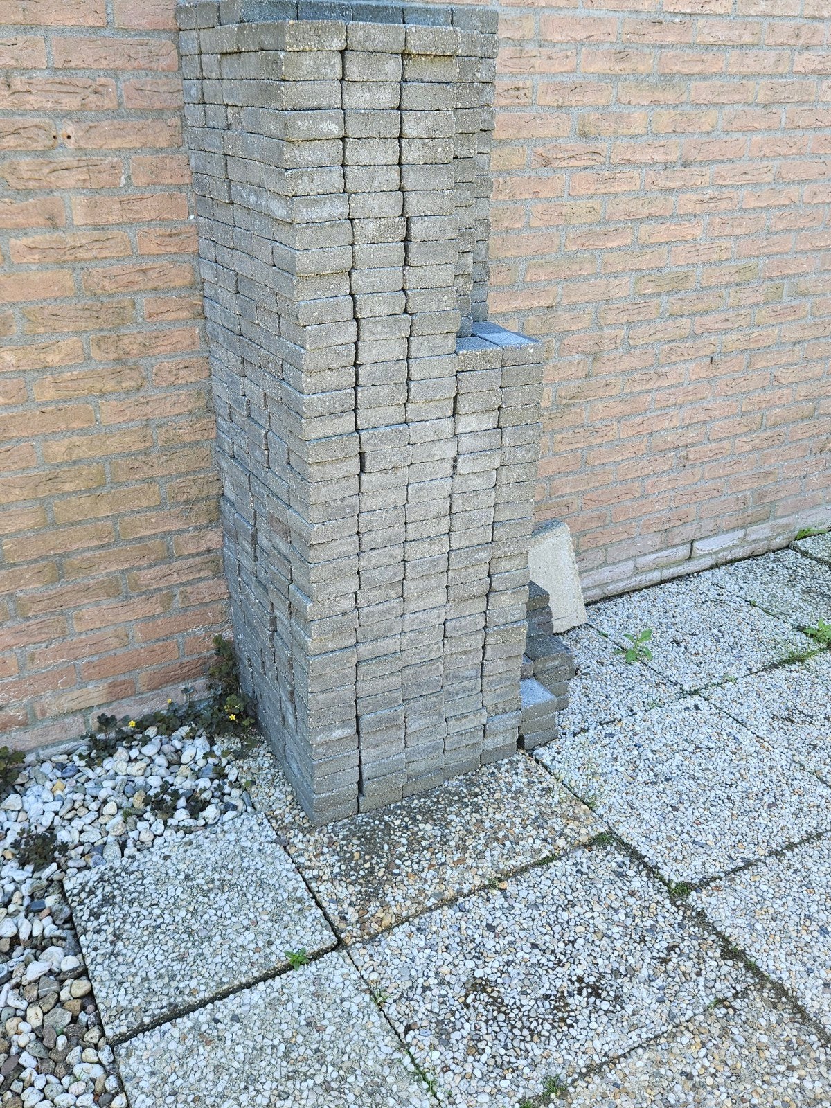Ca 900 stenen 10x10x4 cm grijs/antraciet, Doe-het-zelf en Verbouw, Tegels, Ophalen, Overige materialen, Gebruikt, Overige typen