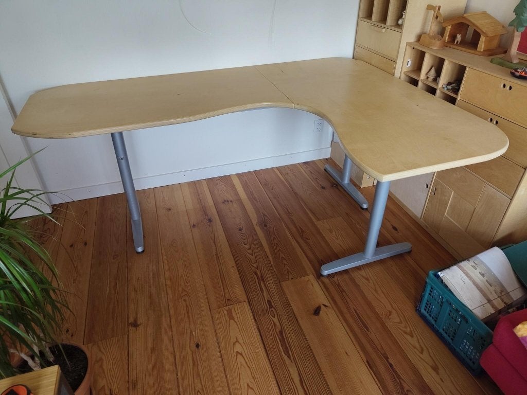 bureau tafel, Huis en Inrichting, Ophalen, Gebruikt, In hoogte verstelbaar, 150 cm