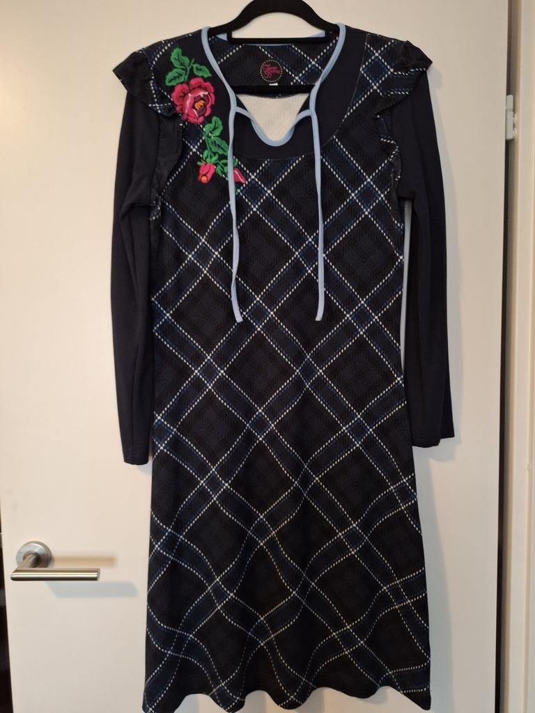 Tante Betsy Jurk Ruitpatroon met Rozenborduursel, Kleding | Dames, Jurken, Ophalen of Verzenden