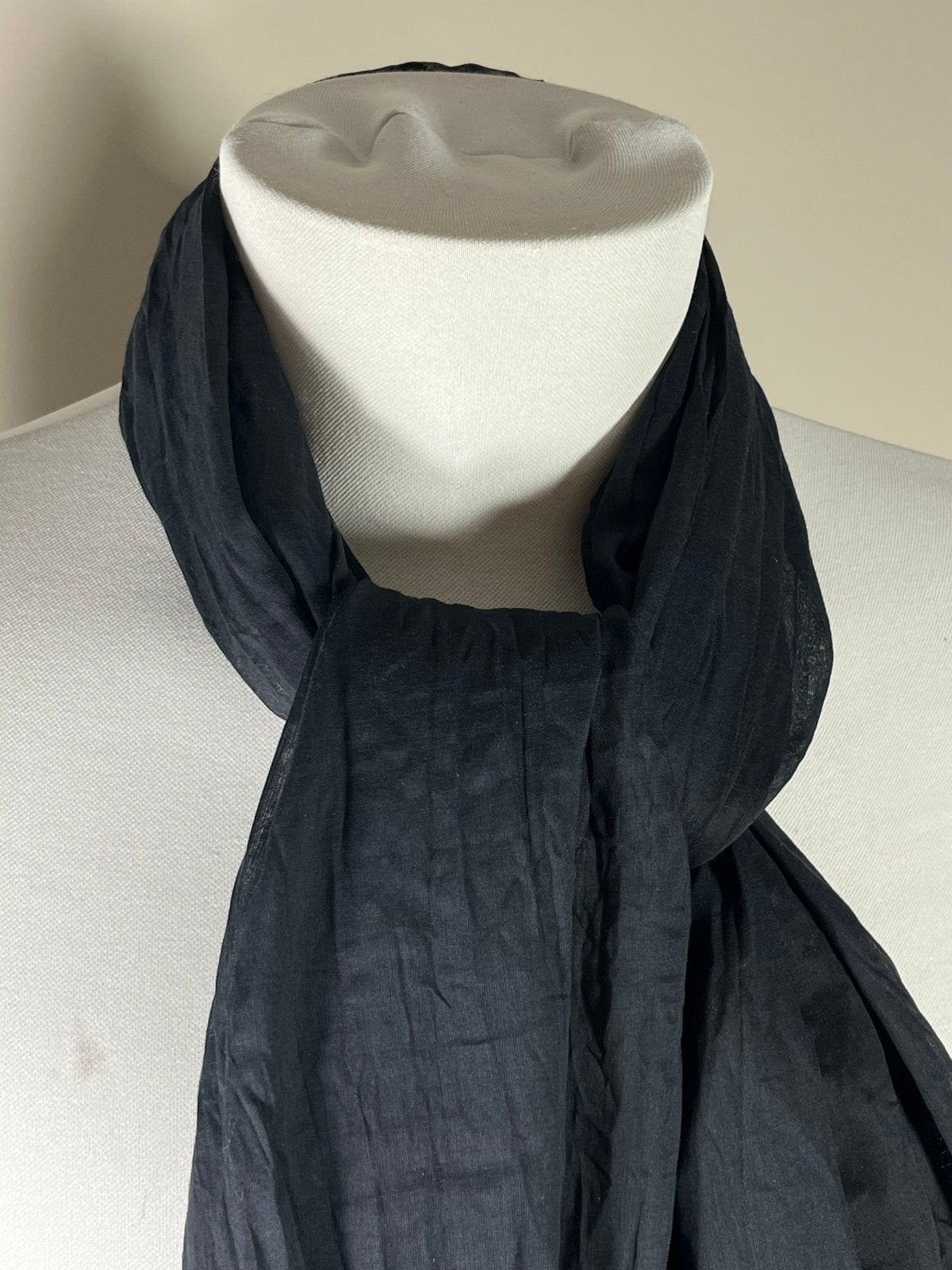 Polo Ralph Lauren dunne katoenen sjaal, nieuw, wvp € 45,00, Zwart, Nieuw, Ophalen of Verzenden, Polo Ralph Lauren