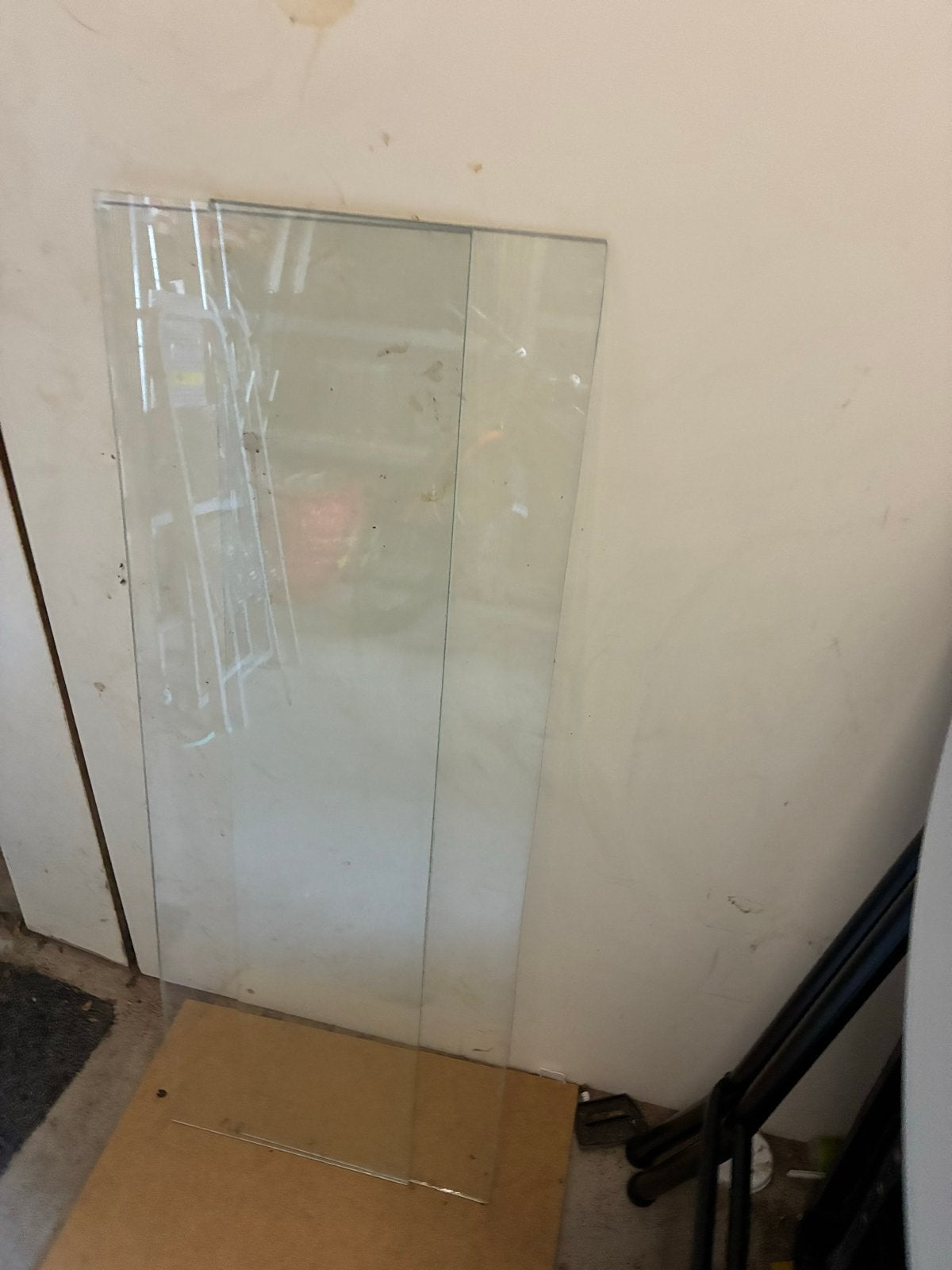 2 glasplaten, bovenlicht, Doe-het-zelf en Verbouw, Glas en Ramen, Ophalen, Gebruikt, Minder dan 80 cm, 120 tot 160 cm