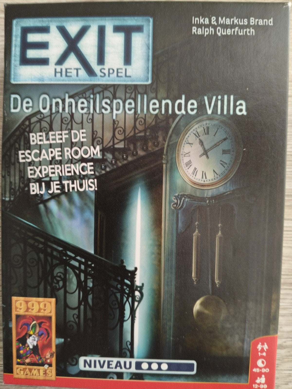 EXIT Het Spel: De Onheilspellende Villa - Escape Room, Een of twee spelers, Ophalen of Verzenden, Nieuw, 999 Games