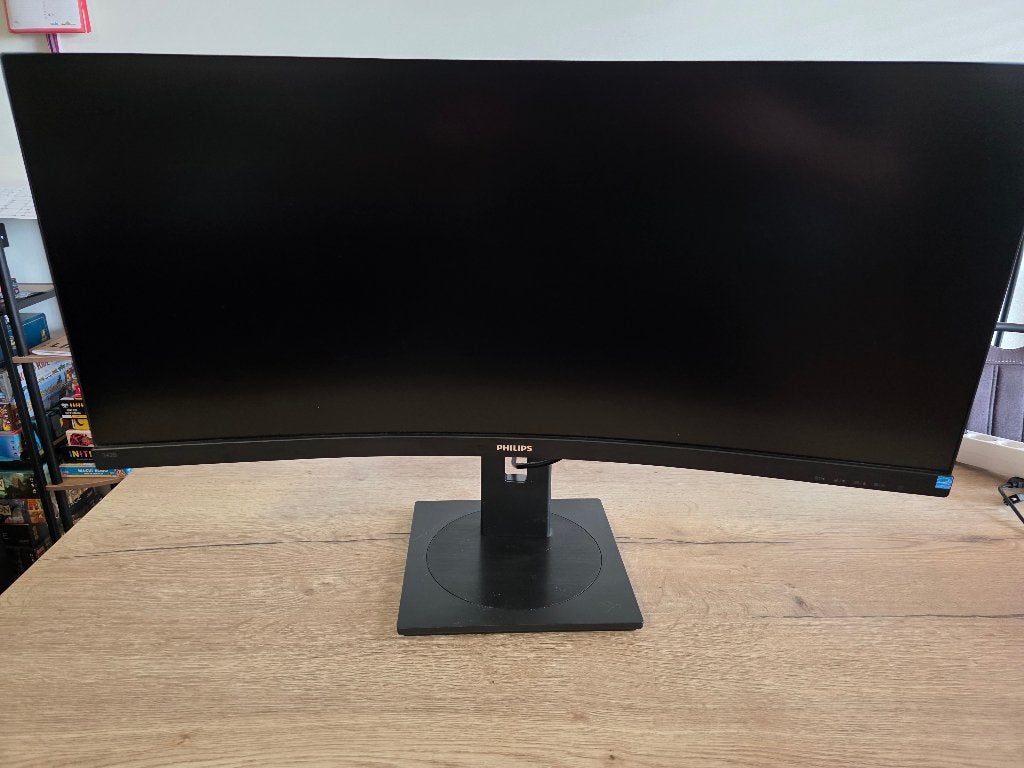 Ultrawide Philips 345B1C 34" Curved monitor, Ophalen, Phillips., Zo goed als nieuw, HDMI