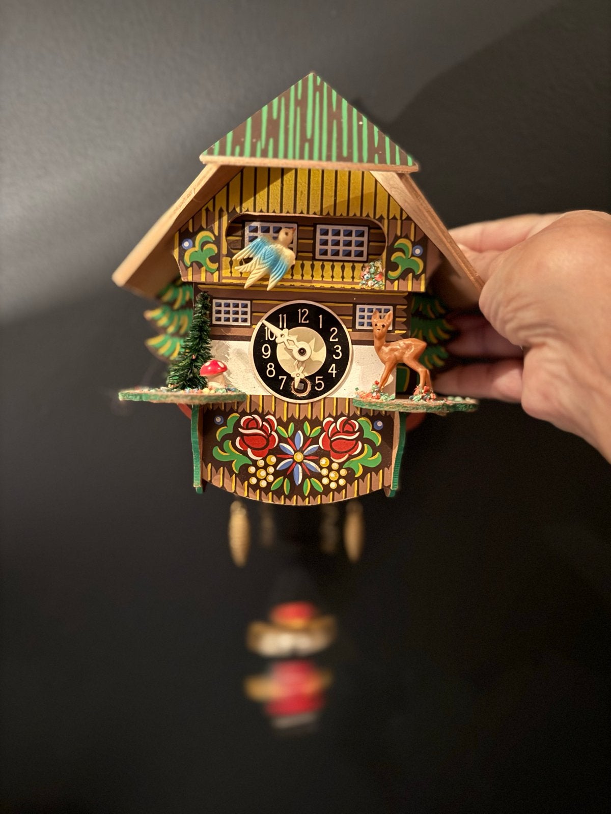 Vintage Koekoeksklok - Decoratief Huisje met Dieren, Ophalen of Verzenden