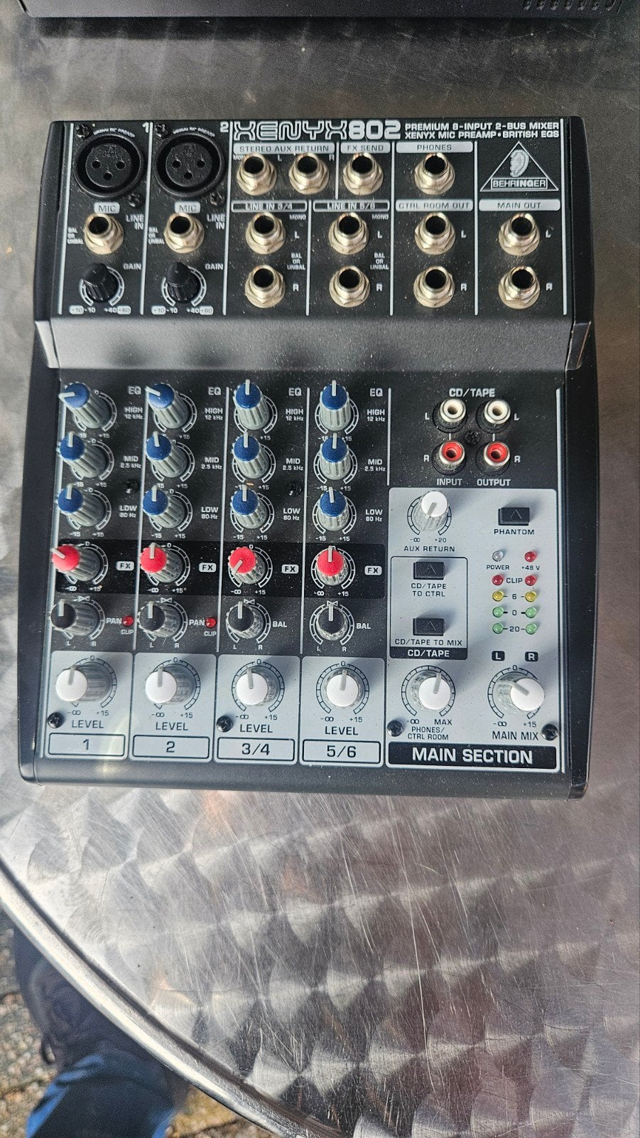 Behringer Xenyx 802 Analoog Mengpaneel -Vonyx Stm3025 zie be, Ophalen of Verzenden, Zo goed als nieuw, 10 tot 20 kanalen, Microfooningang