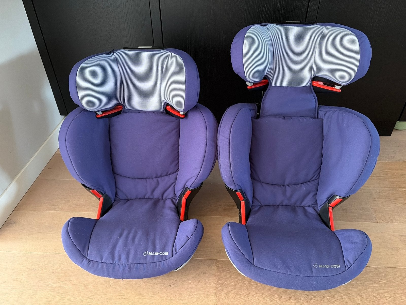 Twee Maxi-Cosi RodiFix autostoelen, Ophalen, Autogordel of Isofix, Gebruikt, 15 t/m 36 kg