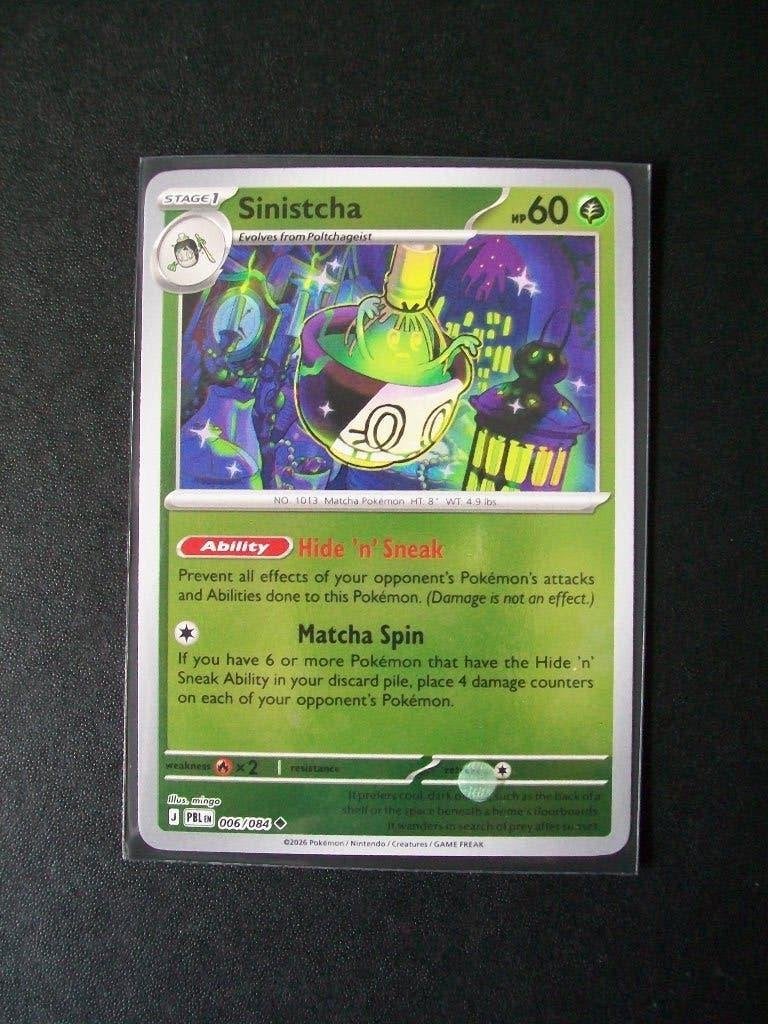 4473. Nieuwe Pokemon Kaart Holofoil SINISTCHA HP60 (006/084), Verzenden, Nieuw, Losse kaart, Foil