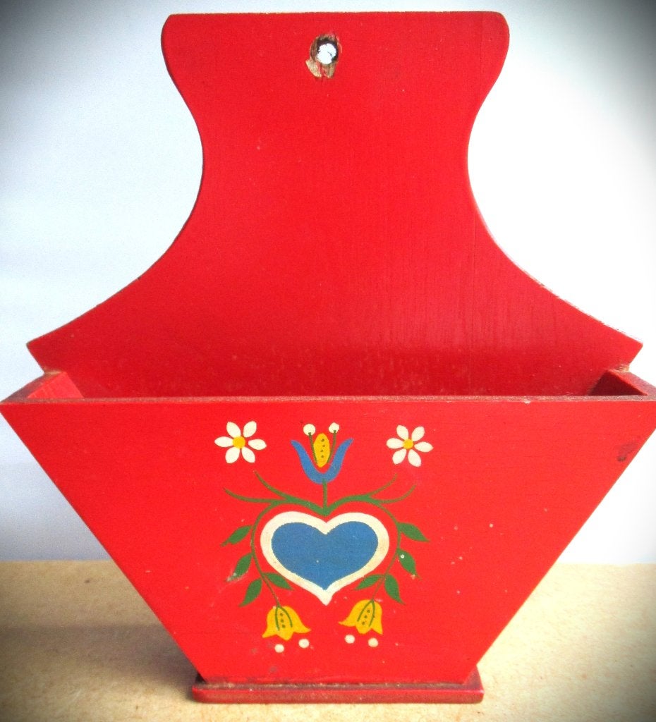Filter houder Rosemaling Stijl~Vintage Oranje~Filterhouder, Ophalen of Verzenden