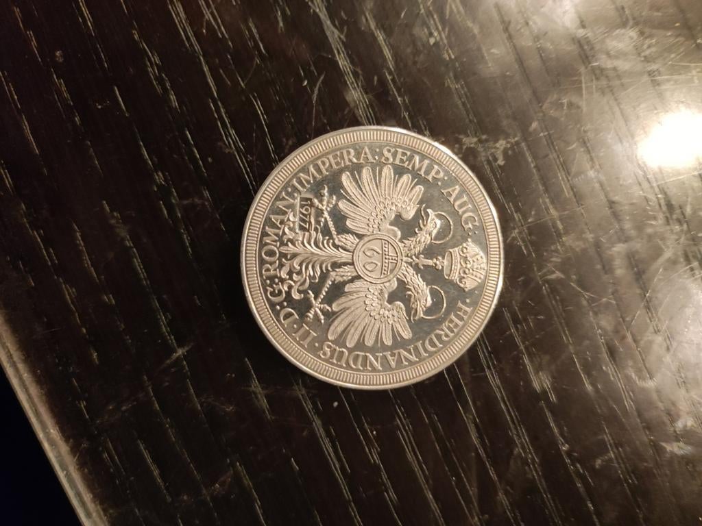 Zilveren munt 1626 Neurenberg 999 puur zilver 24gr, Ophalen of Verzenden, Duitsland, Losse munt, Zilver