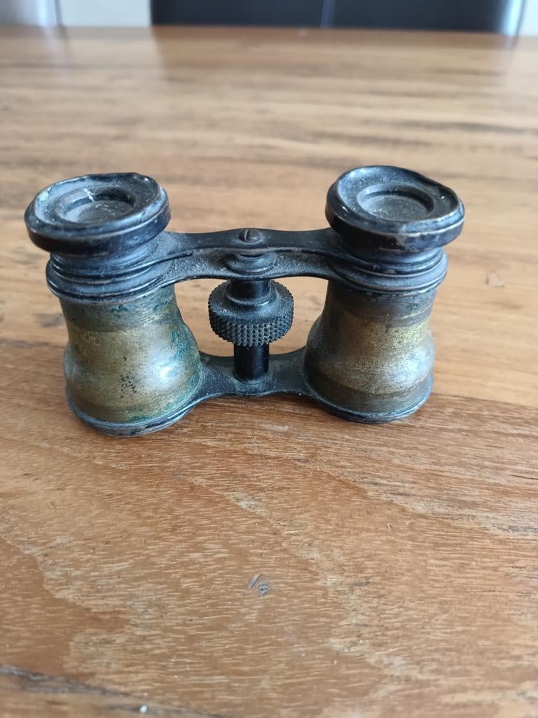 Vintage oude verrekijker geel koper, Audio, Tv en Foto, Optische apparatuur | Verrekijkers, Ophalen of Verzenden