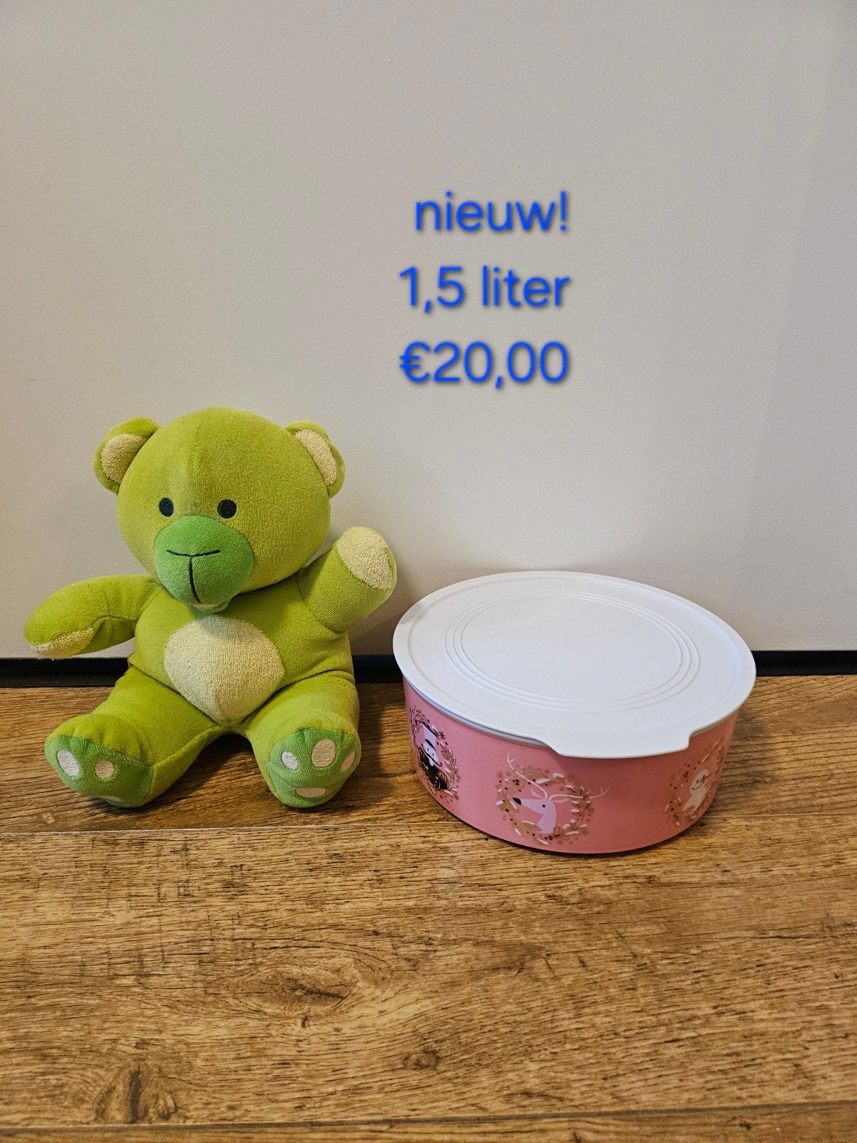 Tupperware nieuwe donkerroze koektrommel 1,5 liter, Overige kleuren, Nieuw, Ophalen of Verzenden, Met deksel