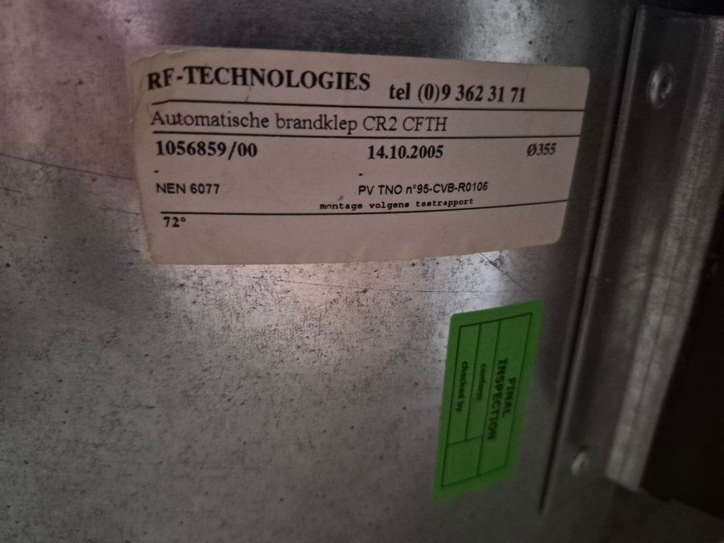 Diverse gebruikte brandkleppen, Ophalen, Gebruikt, Afzuiger