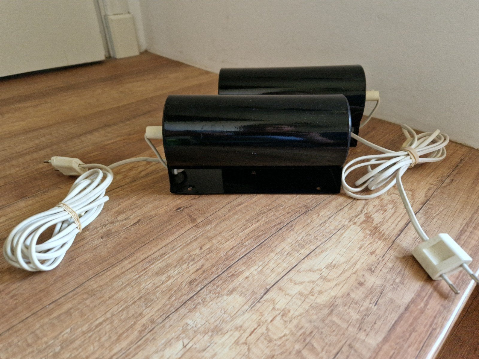 Vintage ikea bedlampjes lamp zwart, Ophalen of Verzenden