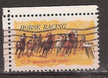 USA, Paardenraces, 1974., Ophalen of Verzenden, Gestempeld, Noord-Amerika