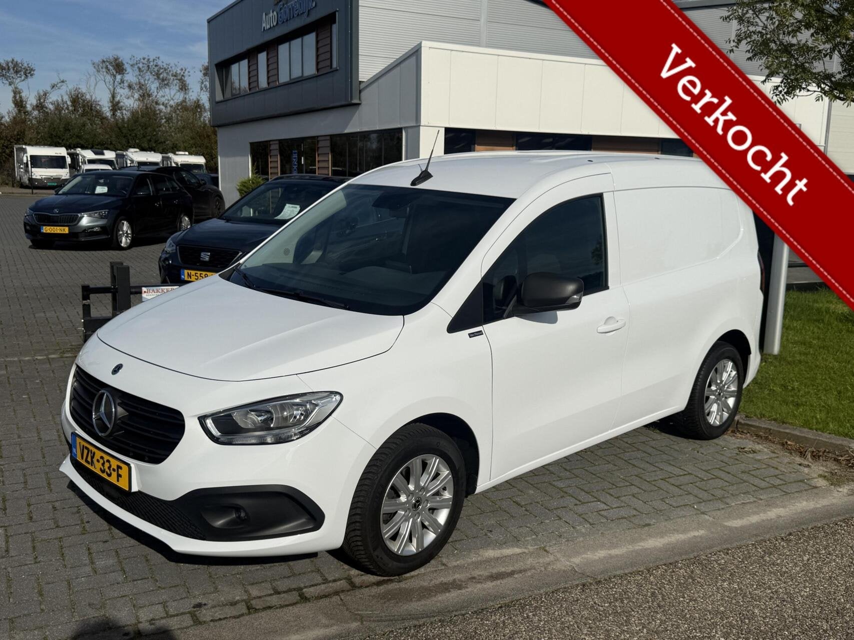 Mercedes Citan Automaat NAVI,LMV,CAMERA,AIRCO BENZINE EMISSI, Auto's, Stof, Gebruikt, Met garantie (alle), Wit
