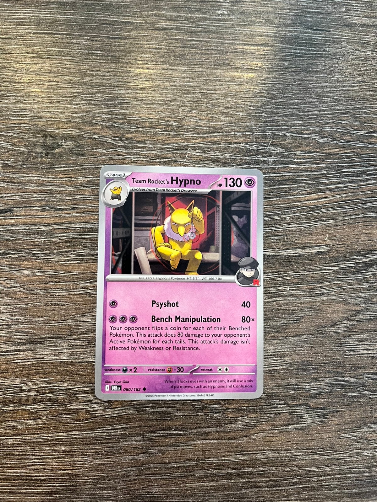 Team Rocket’s Hypno DRI 080/182, Ophalen of Verzenden, Zo goed als nieuw