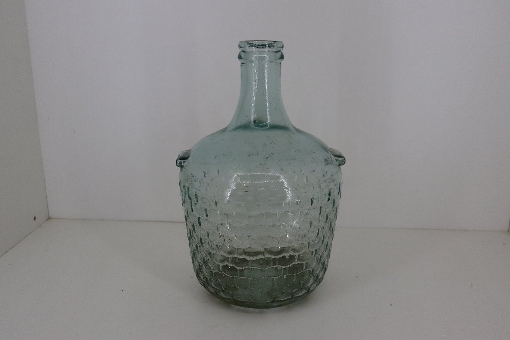 Prachtige Glazen Flesvaas / Gistingsfles (Gerecycled Glas), Transparant, Ophalen of Verzenden, Gerecycled glas, 33 cm