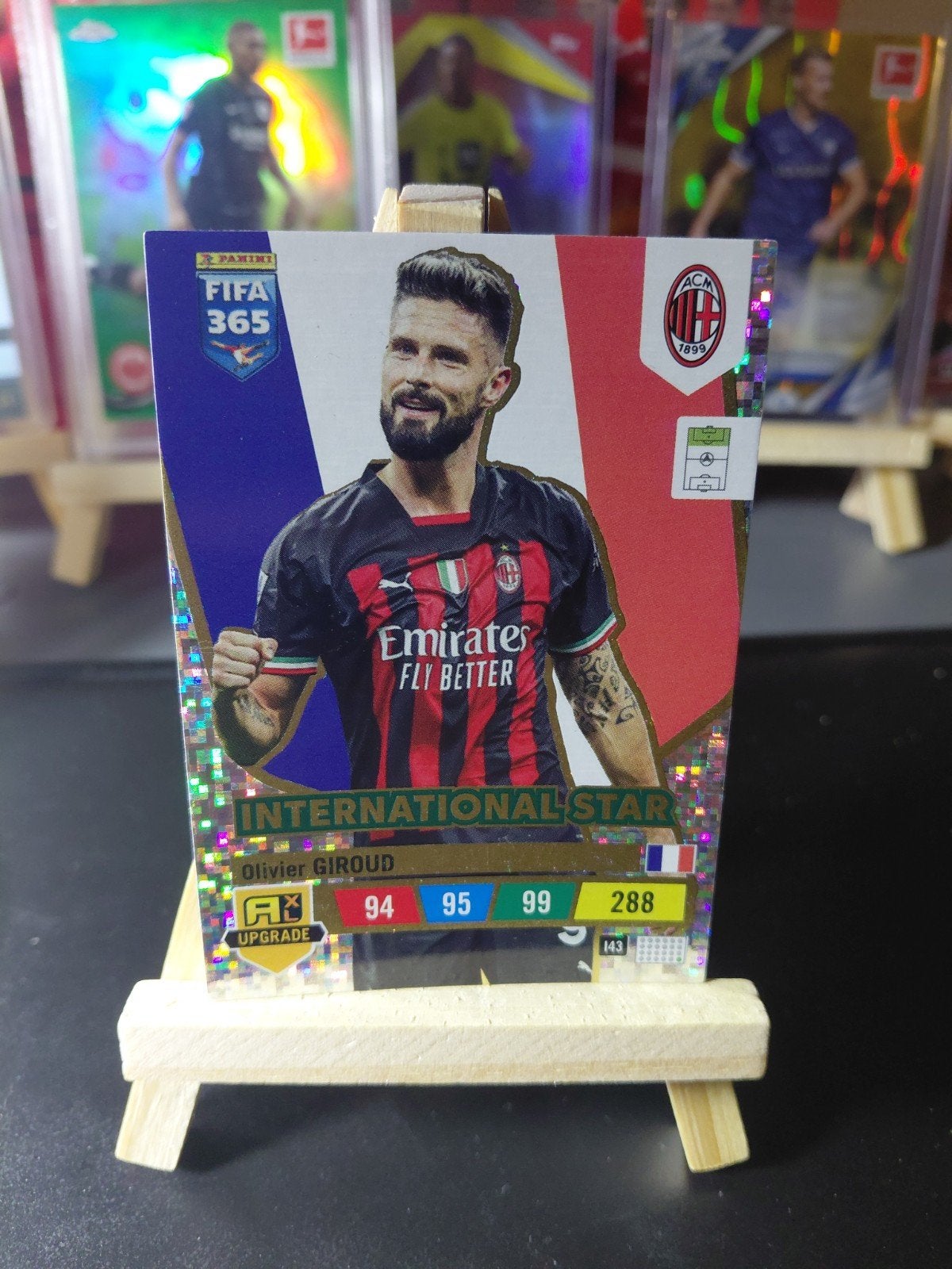 olivier giroud (ac milan) panini international star, Ophalen of Verzenden, Nieuw, Buitenlandse clubs, Poster, Plaatje of Sticker