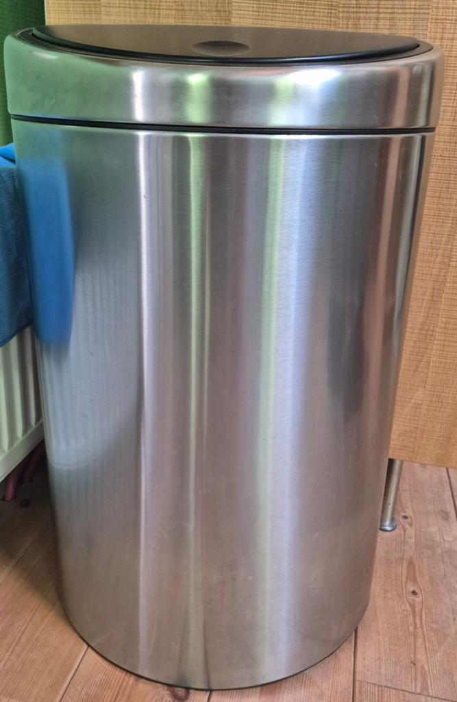 Brabantia Touch Bin Scheidingsprullenbak 30L + 23L RVS, 40 liter of meer, Ophalen, Zo goed als nieuw, Rvs